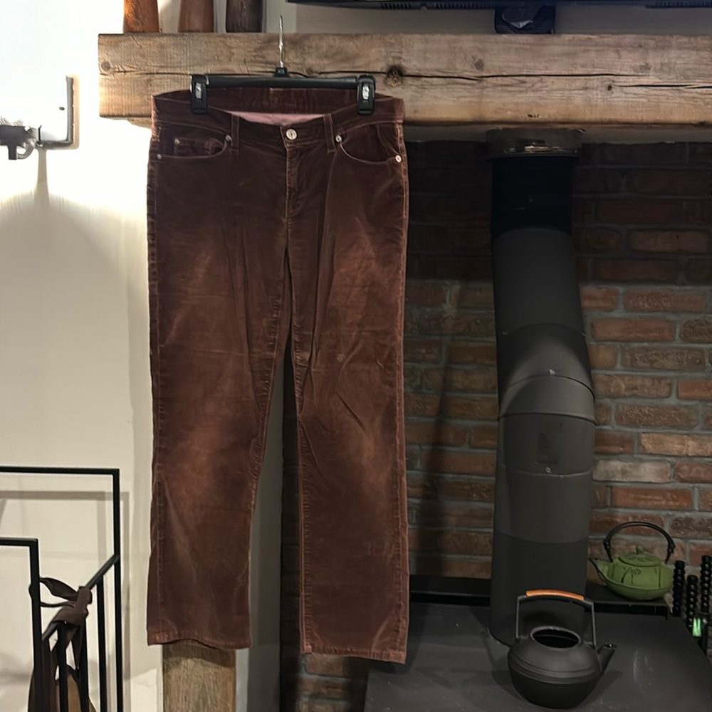 7 for All Mankind size 29 vintage chocolate velour low waisted great condition